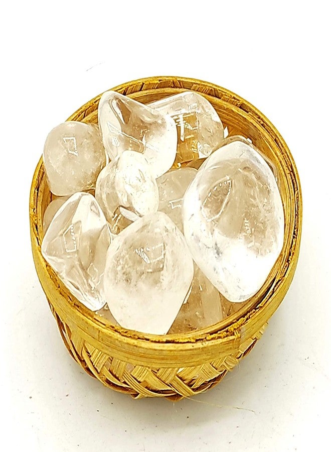 TOI SHOP Clear Quartz Agate Tumble/Pebbles Stone. for Reiki, Crystal, Vastu, Fang Shui Aura, Home Decor, Office Decor, Gifting, Good Luck, showpiece etc. (Clear Quartz, 900 gm) - Image 3